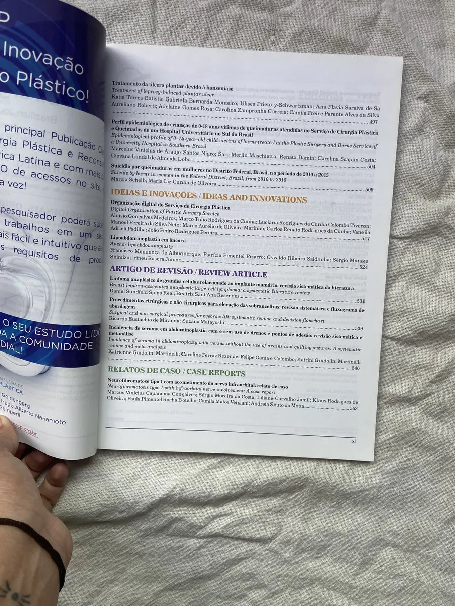 Revista Brasileira De Cirurgia Plástica Volume 34 Número 4 outubro dezembro 2019 (Usado)