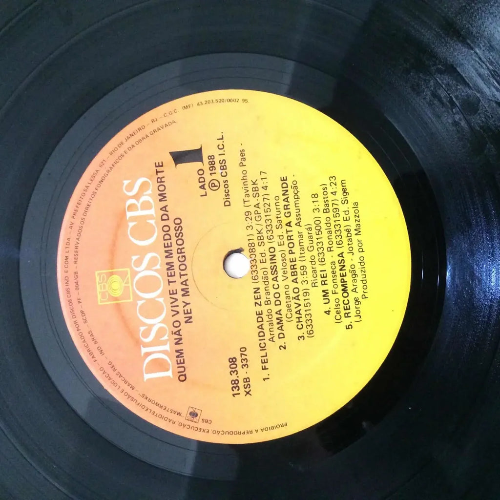 Lp Ney Matogrosso Quem Não Vive Tem Medo Da Morte 1988 (Usado)
