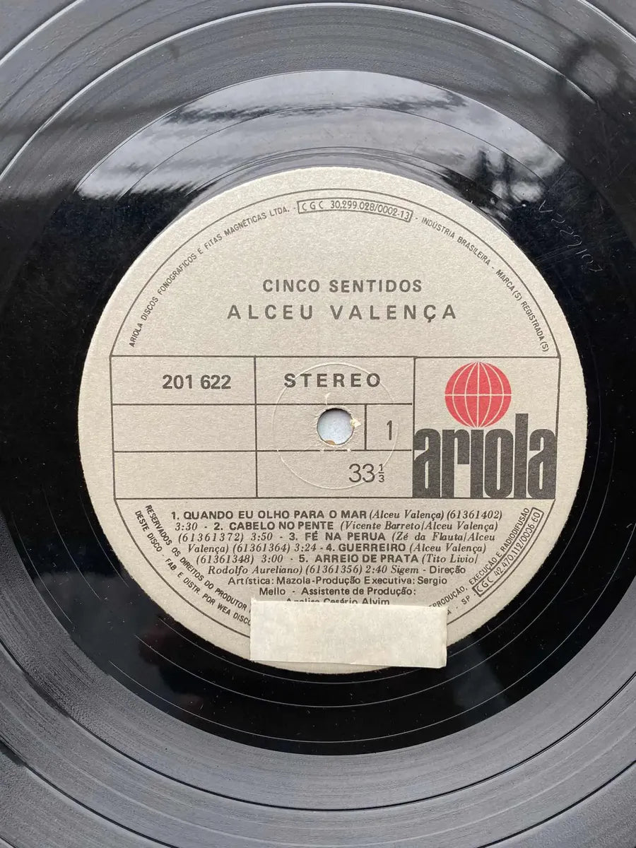 Lp Alceu Valença Cinco Sentidos 1981 Selo Ariola (Usado)