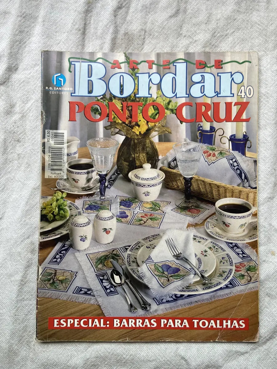 Revista Arte De Bordar Ponto Cruz 40 (Usado)