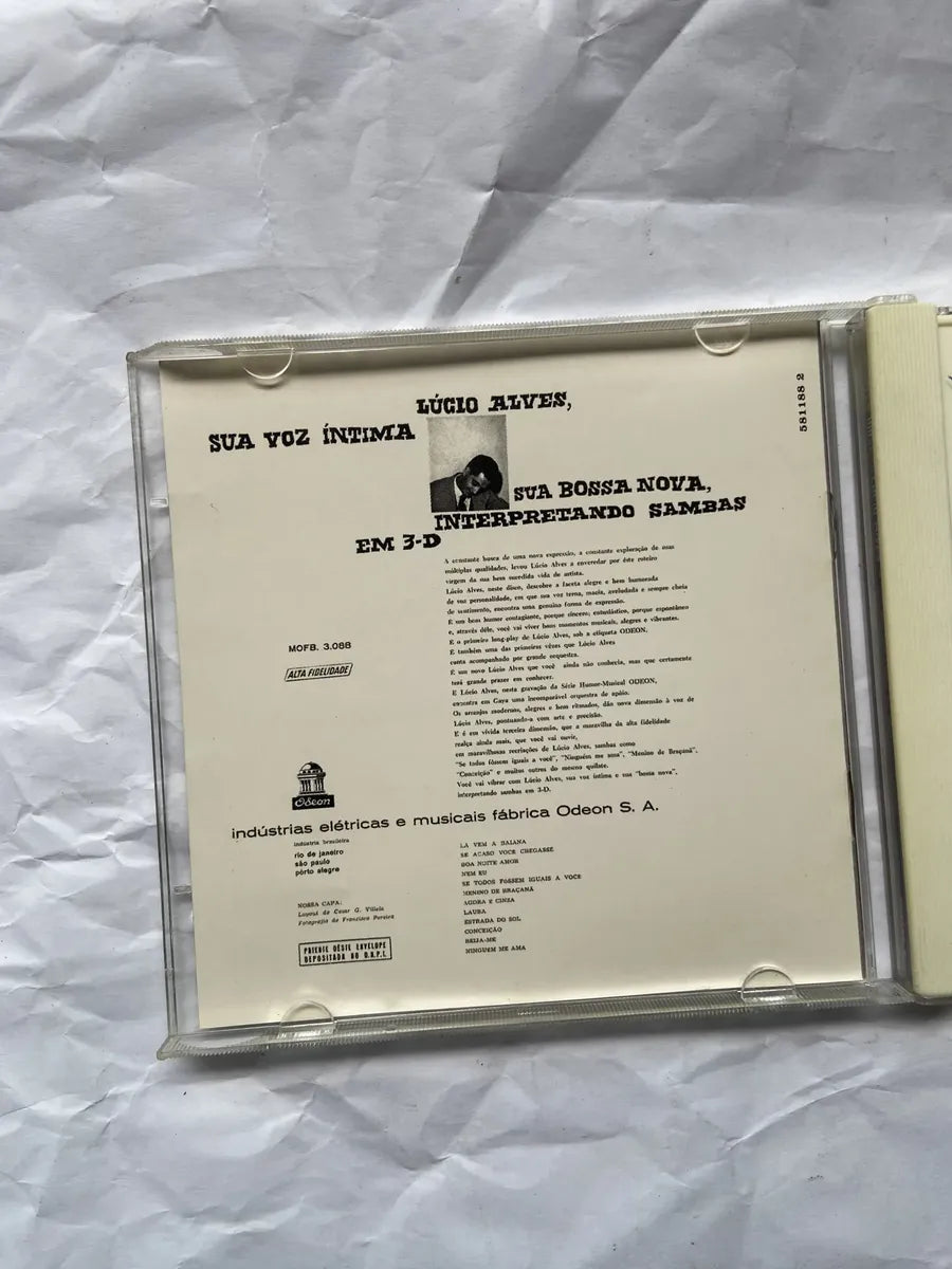 Cd Lúcio Alves Sua Voz Intima Sua Bossa Nova 1959 (Usado)