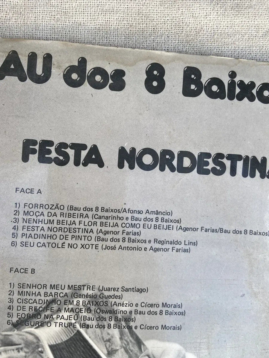 Lp Baú Dos 8 Baixos Festa Nordestina 1979 (Usado)