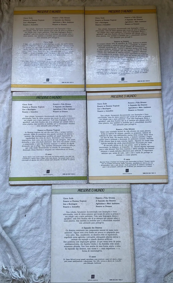 Livro Coleção preserve O Mundo Box 5 Volumes 1993 (Usado)