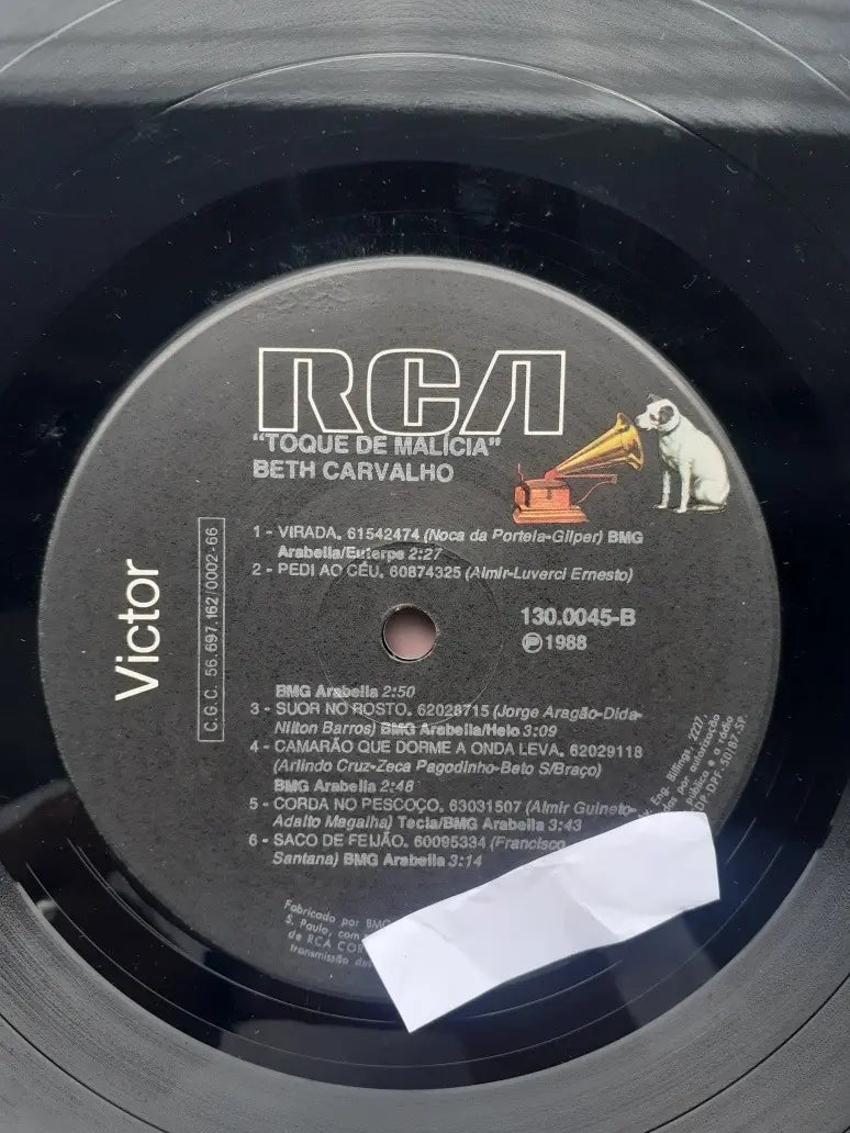 Lp Beth Carvalho Toque De Malícia 1988 Selo Rca (Usado)