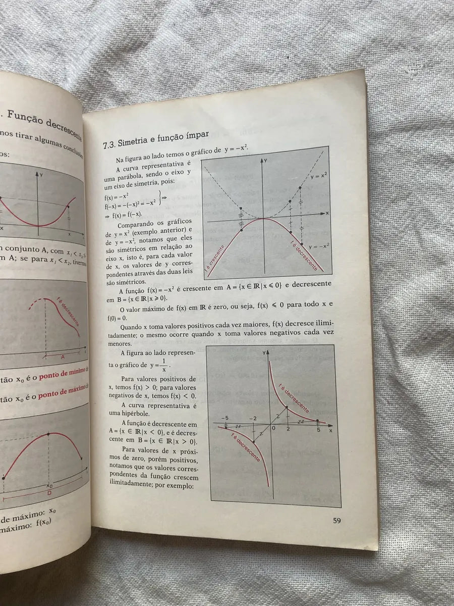 Livro Matemática 1 Série 2 Grau 10 Edição Revista 1990 (Usado)