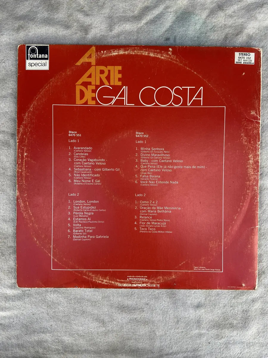 Lp Gal Costa A Arte De Gal Costa 2 Lps 1975 (Usado)