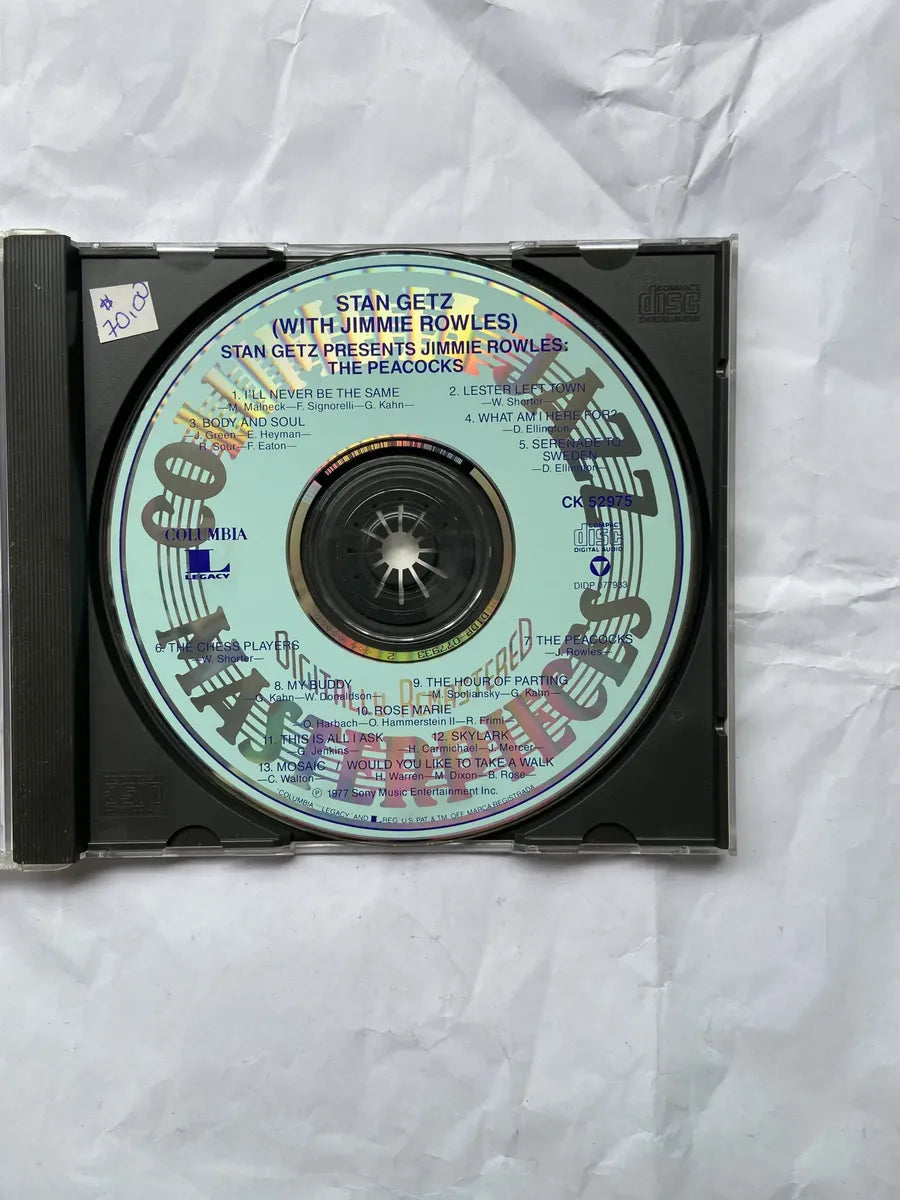 Cd Stan Getz Presents Jimmie Rowles The Peacocks 1997 (Usado)