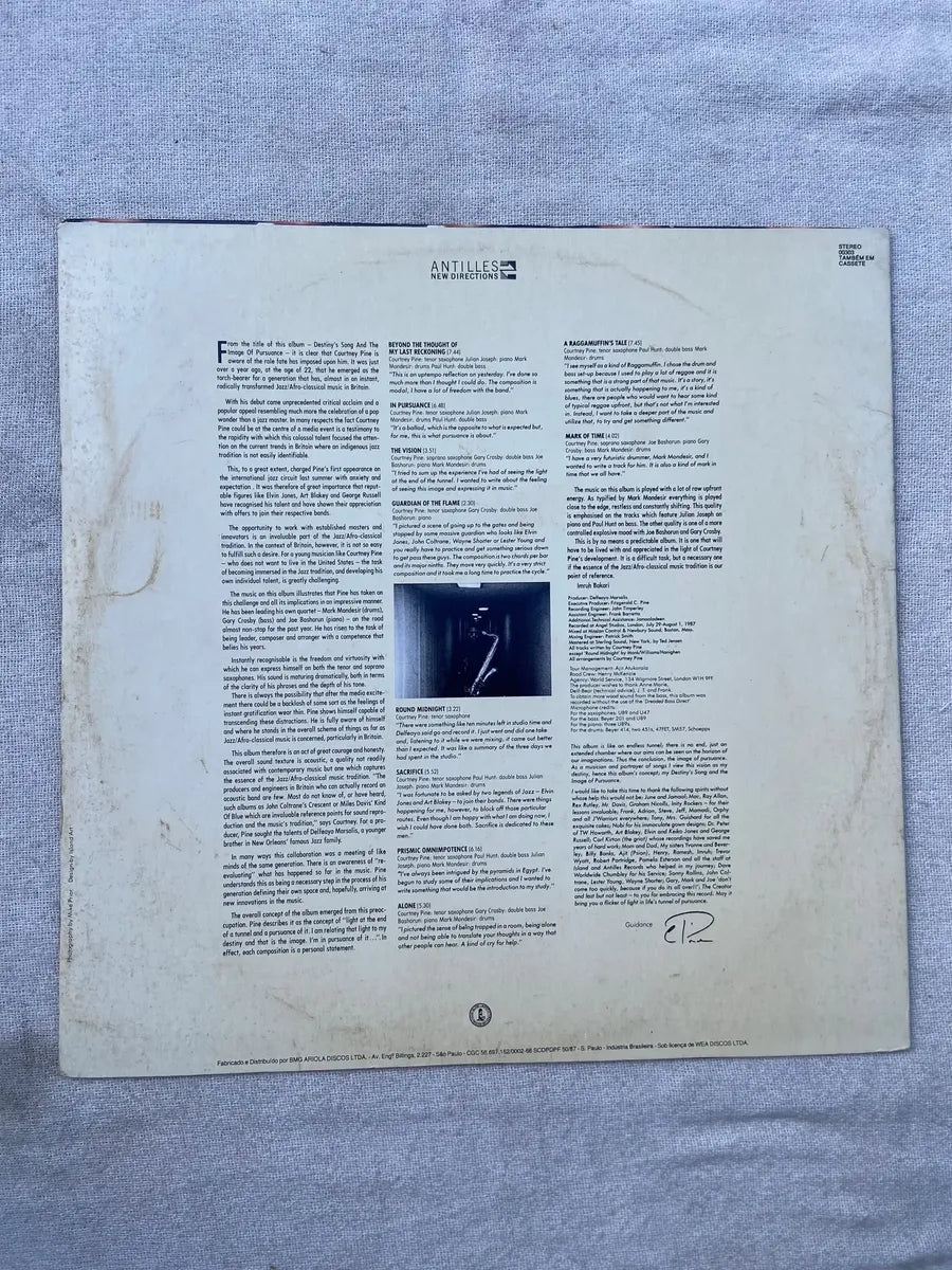 Lp Courtney Pine Destiny Song And The Image Of Pursuance (Usado)