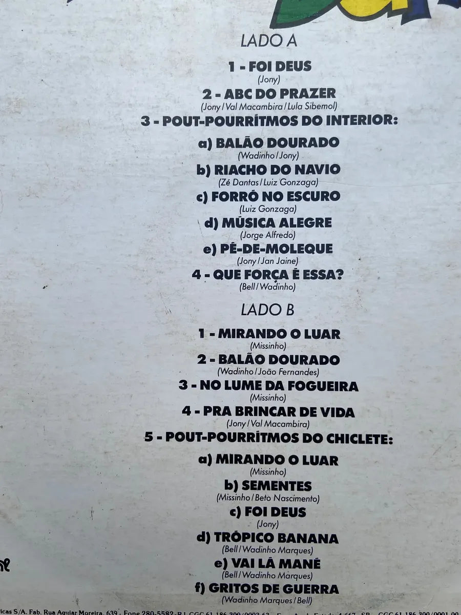 Lp Chiclete Com Banana No Forró 1992 (Usado)