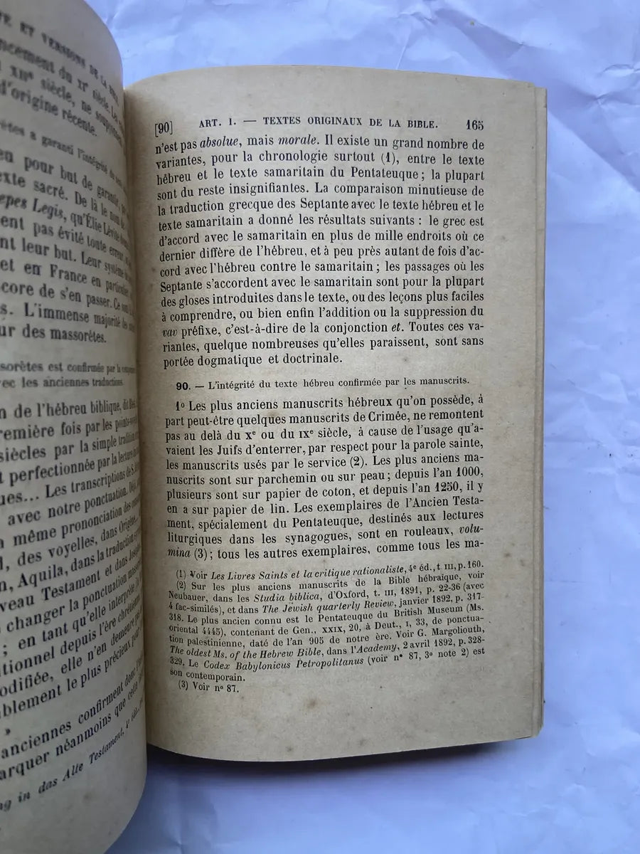 Livro Manuel Biblique Ancien Testament 1901 (Usado)