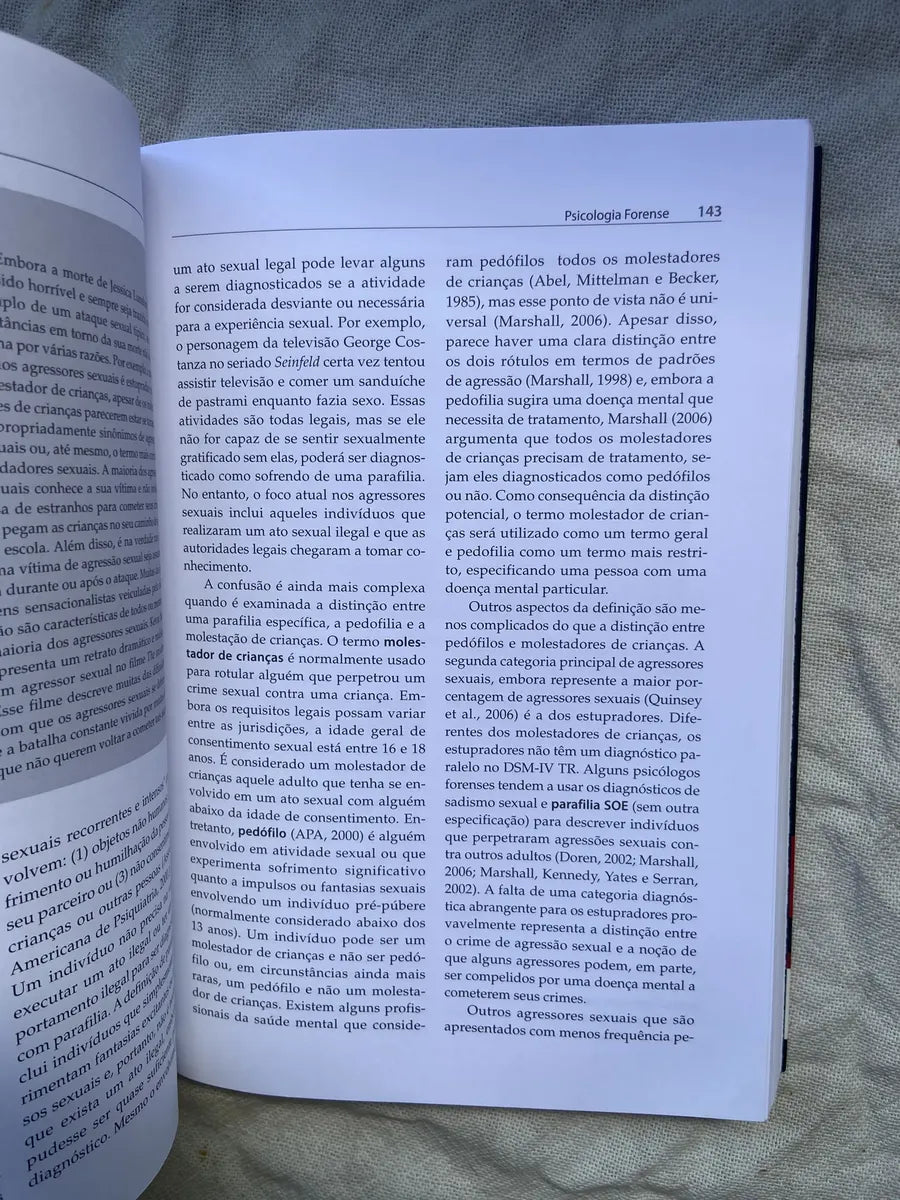 Livro Psicologia Forense Pesquisa Prática Matthew Huss 2011 (Usado)