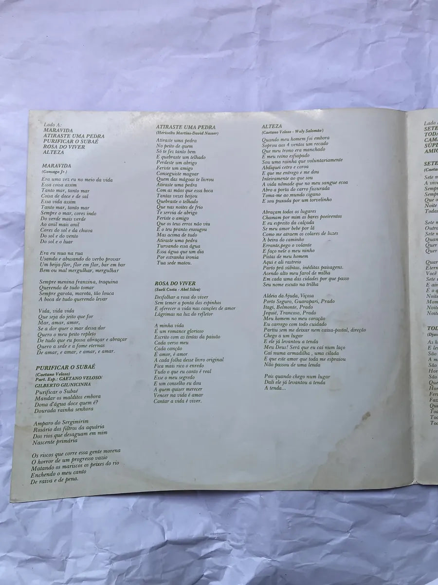 Lp Maria Bethânia Alteza 1981 (Usado)