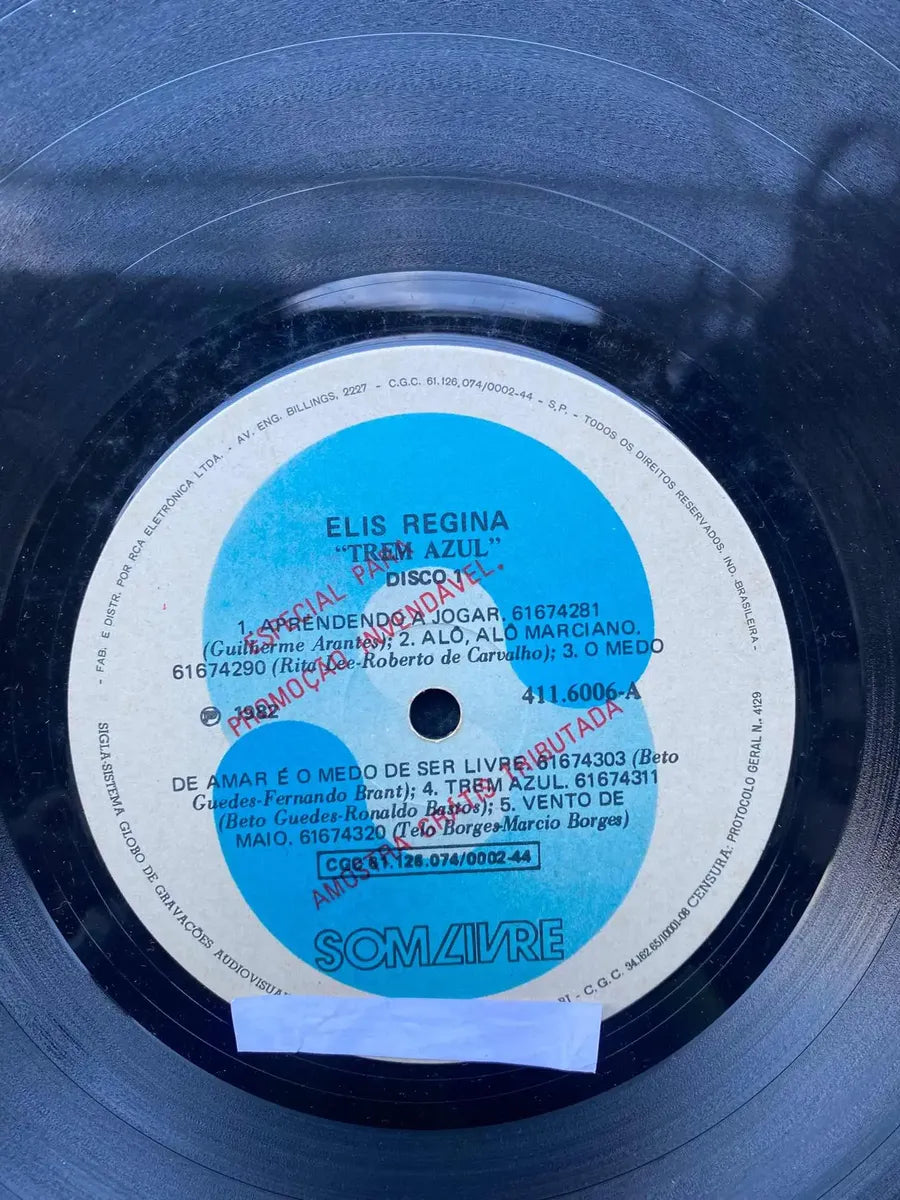 Lp Elis Regina Trem Azul 1982 Duplo Selo Som Livre (Usado)