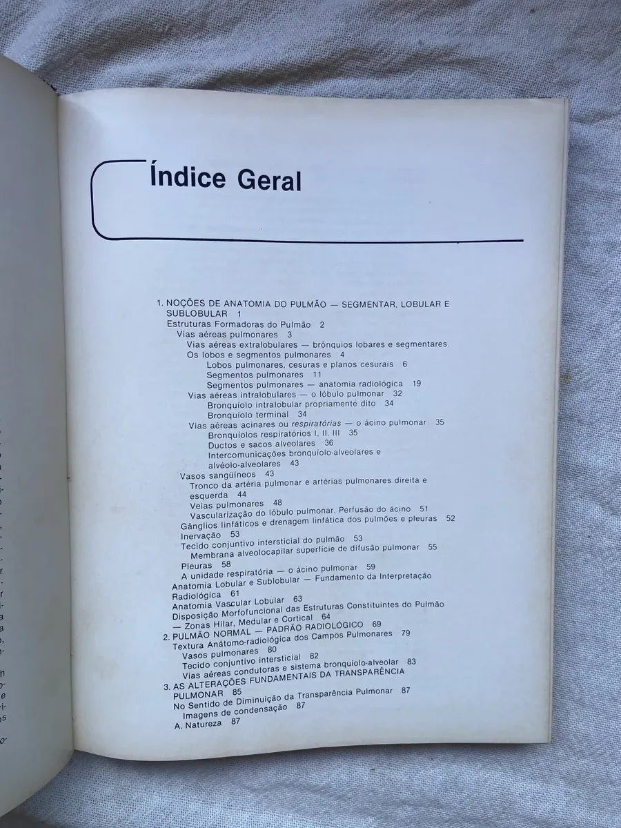 Livro Radiologia Pulmonar 1984 Capa Dura (Usado)