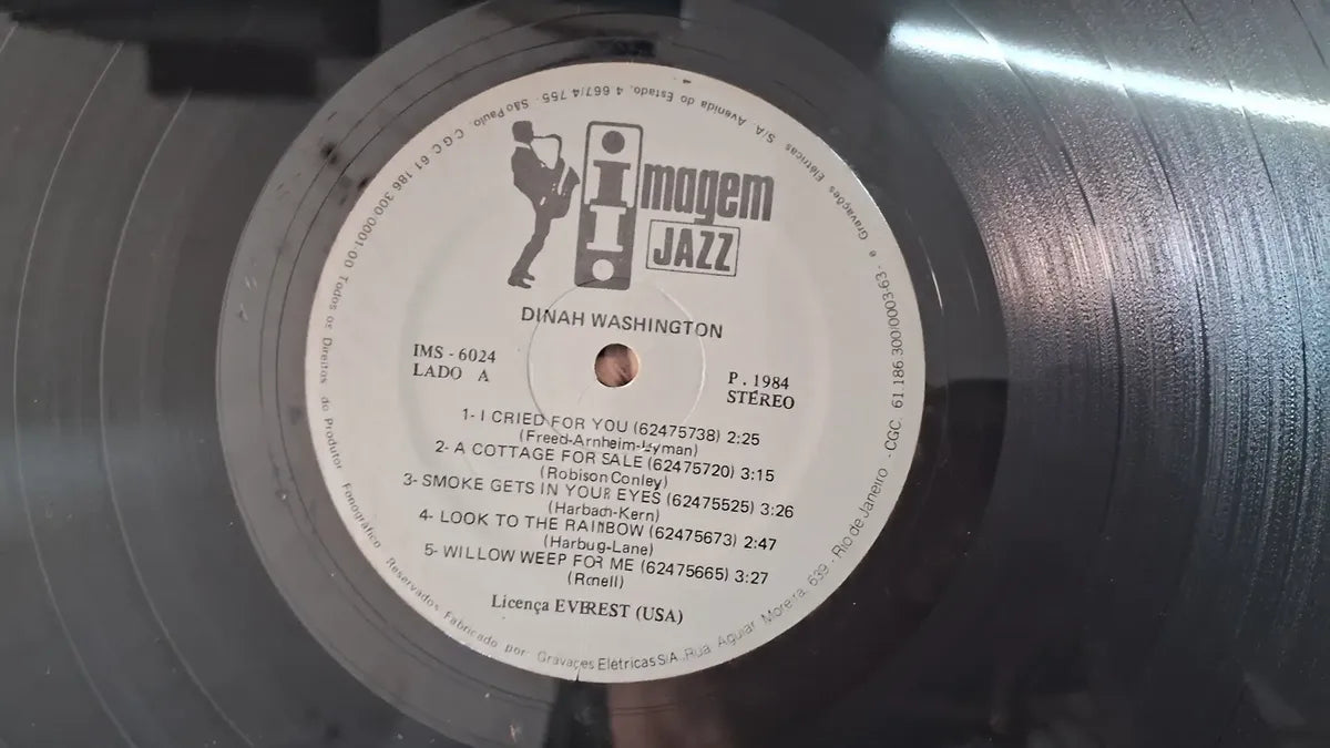 Lp Dinah Washington 1984 I Cried For You Selo Imagem (Usado)