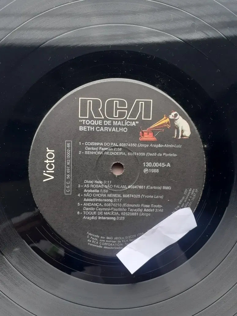Lp Beth Carvalho Toque De Malícia 1988 Selo Rca (Usado)