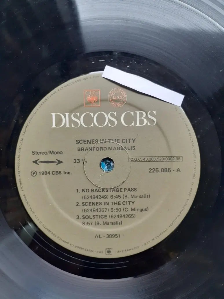 Lp Branford Marsalis Scenes In The City 1984 Col Série Jazz (Usado)