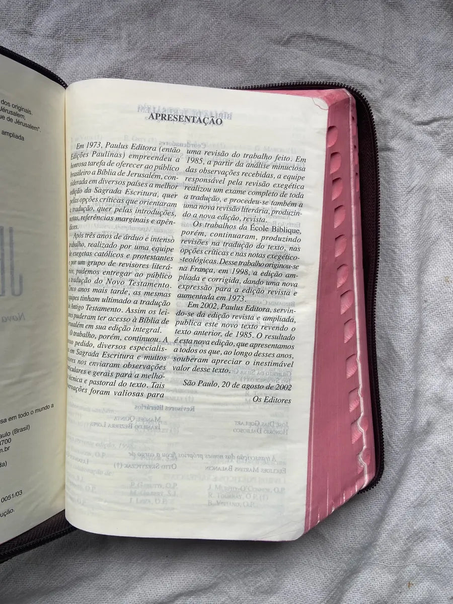 Livro Bíblia De Jerusalém Nova Edição Revista 2002 (Usado)