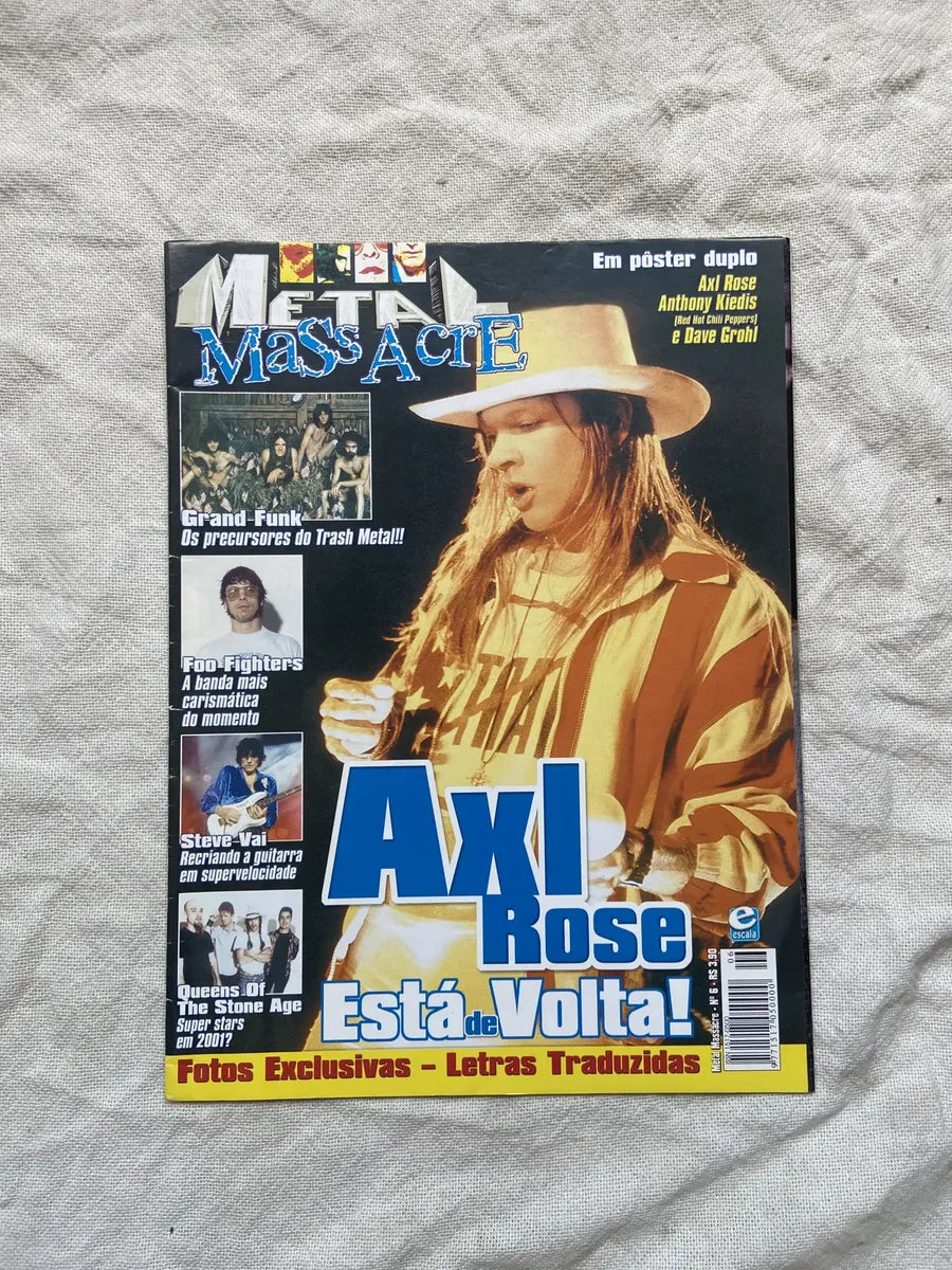 Revista Metal Massacre Axi Rose Está De Volta N 6 (Usado)