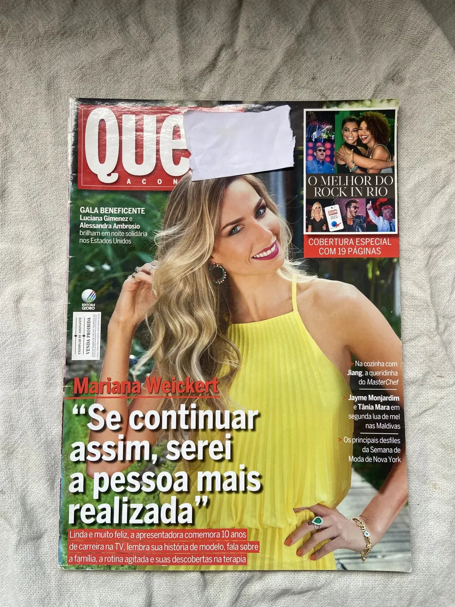 Revista Quem Acontece 25 De Setembro De 2015 Número 784 (Usado)