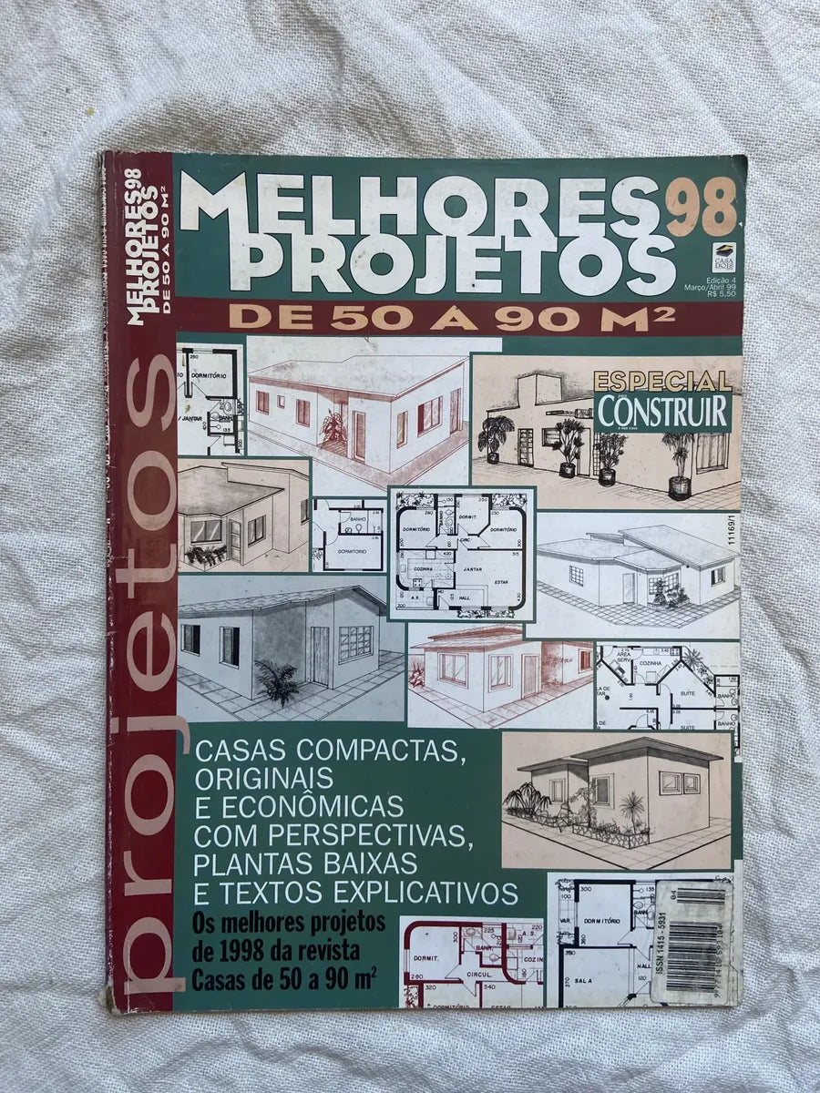 Revista Melhores Projetos 98 De 50 A 90 M2 Ed 4 Março 1999 (Usado)
