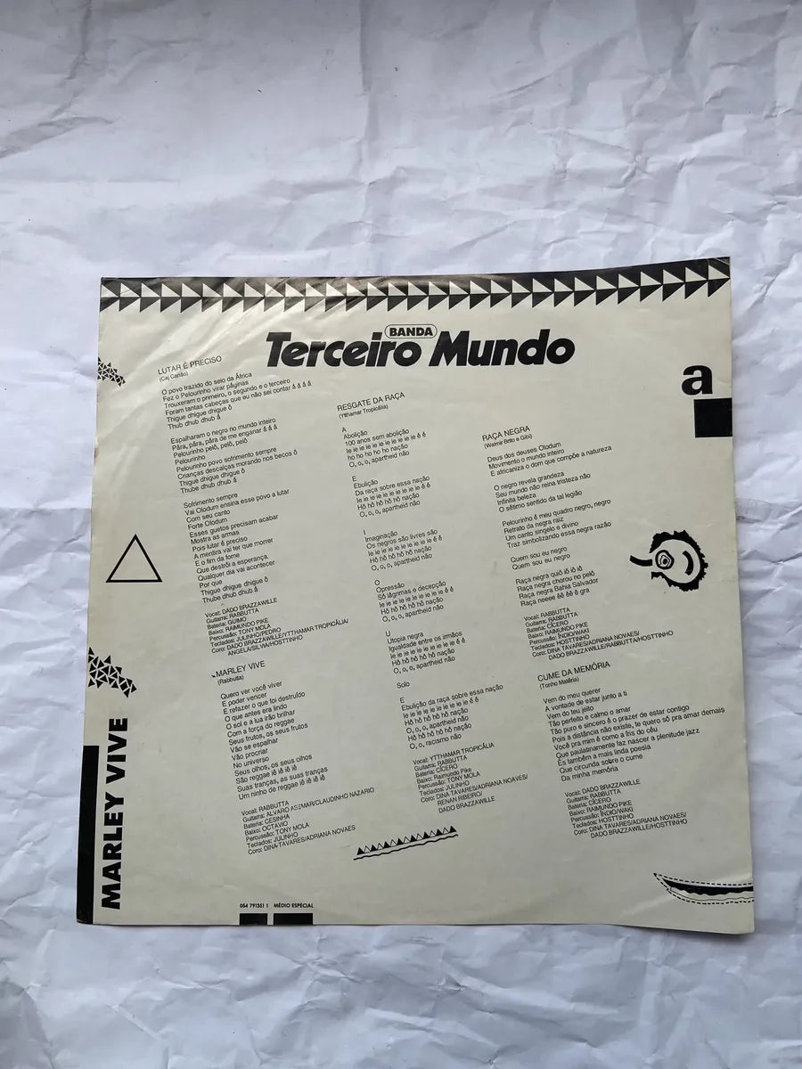 Lp Banda Terceiro Mundo Marley Vive 1988 (Usado)