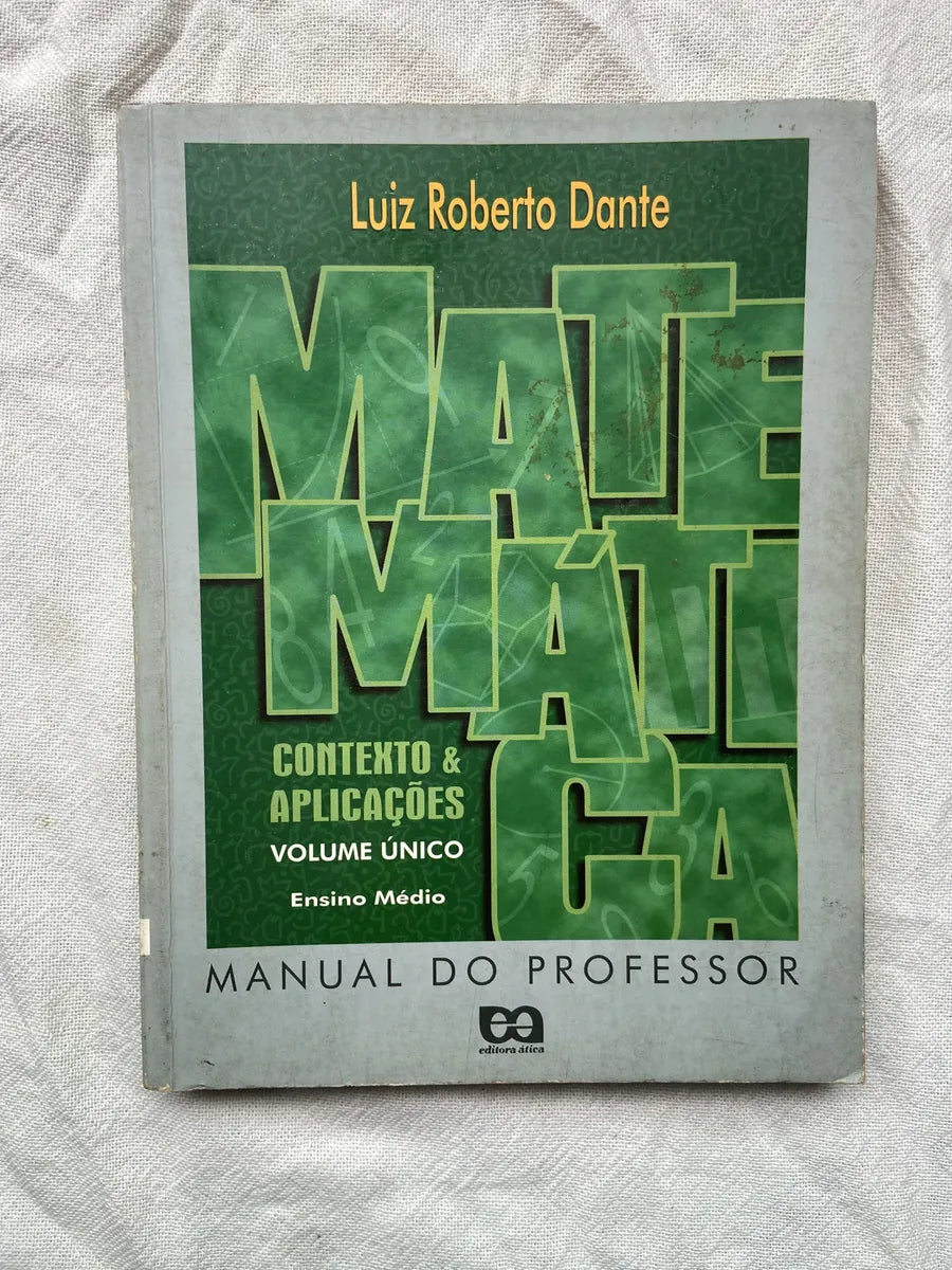 Livro Matemática Contexto E Aplicações Volume Único 2000 (Usado)