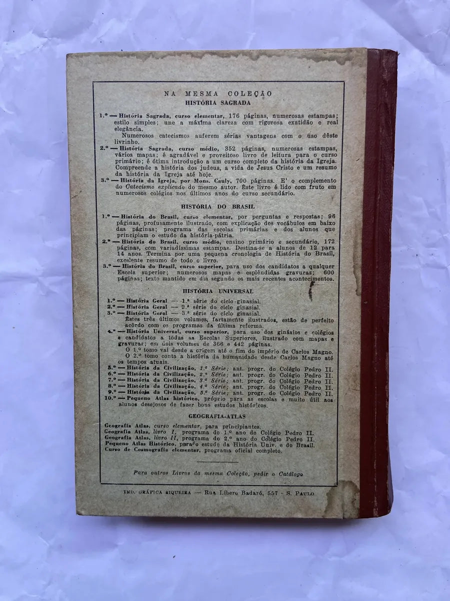 Livro Elementos De História Do Brasil Curso Superior (Usado)