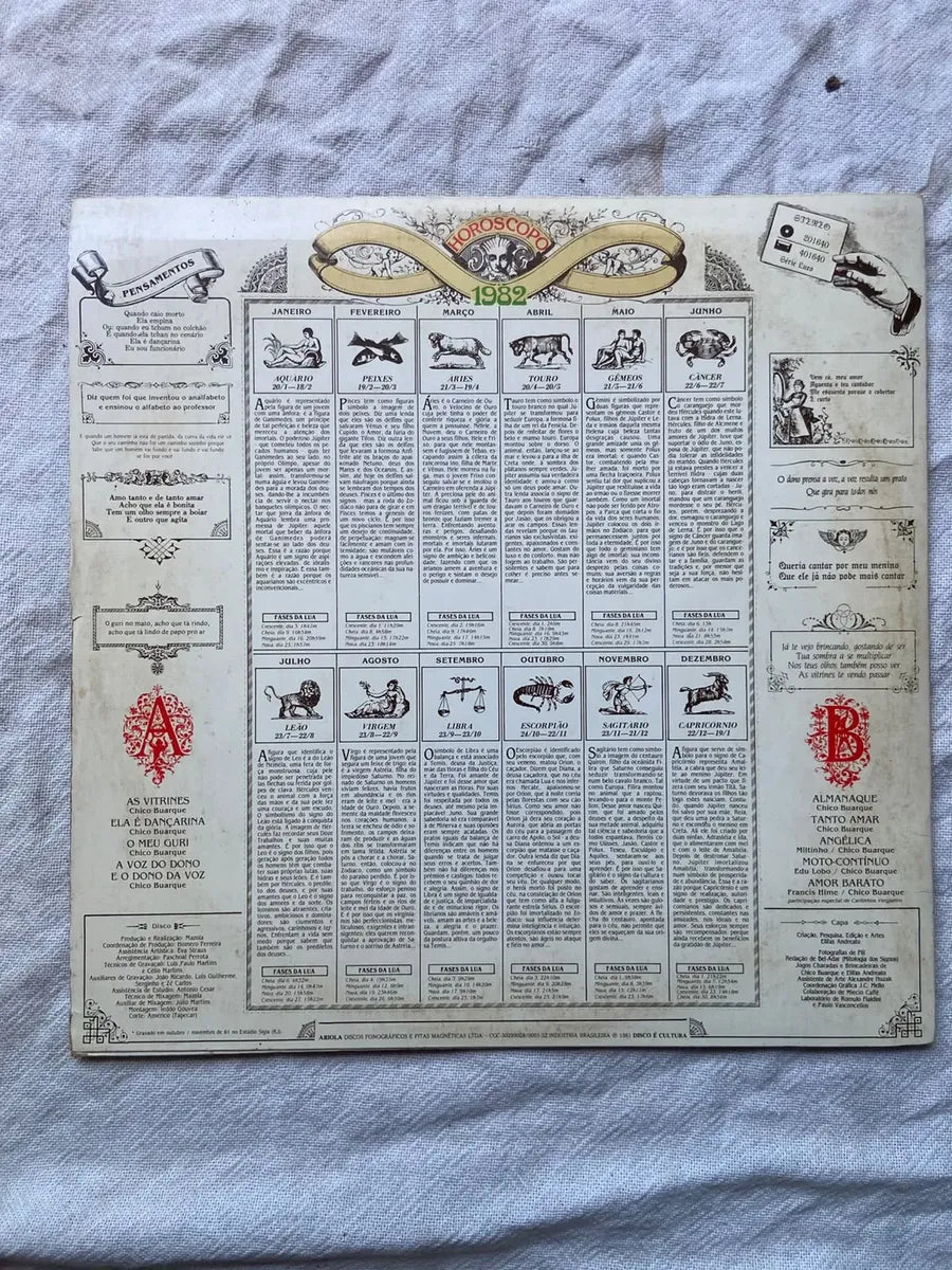 Lp Chico Buarque Almanaque 1982 (Usado)