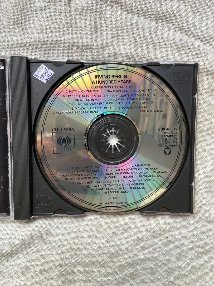 Cd Irving Berlin All Star Performances Of 21 Classic Songs (Usado)
