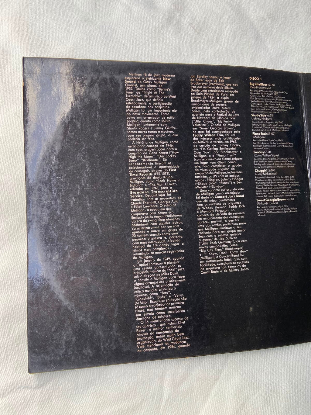 Lp Gerry Mulligan Jazz History Vol 12 Verve 1973 (Usado)