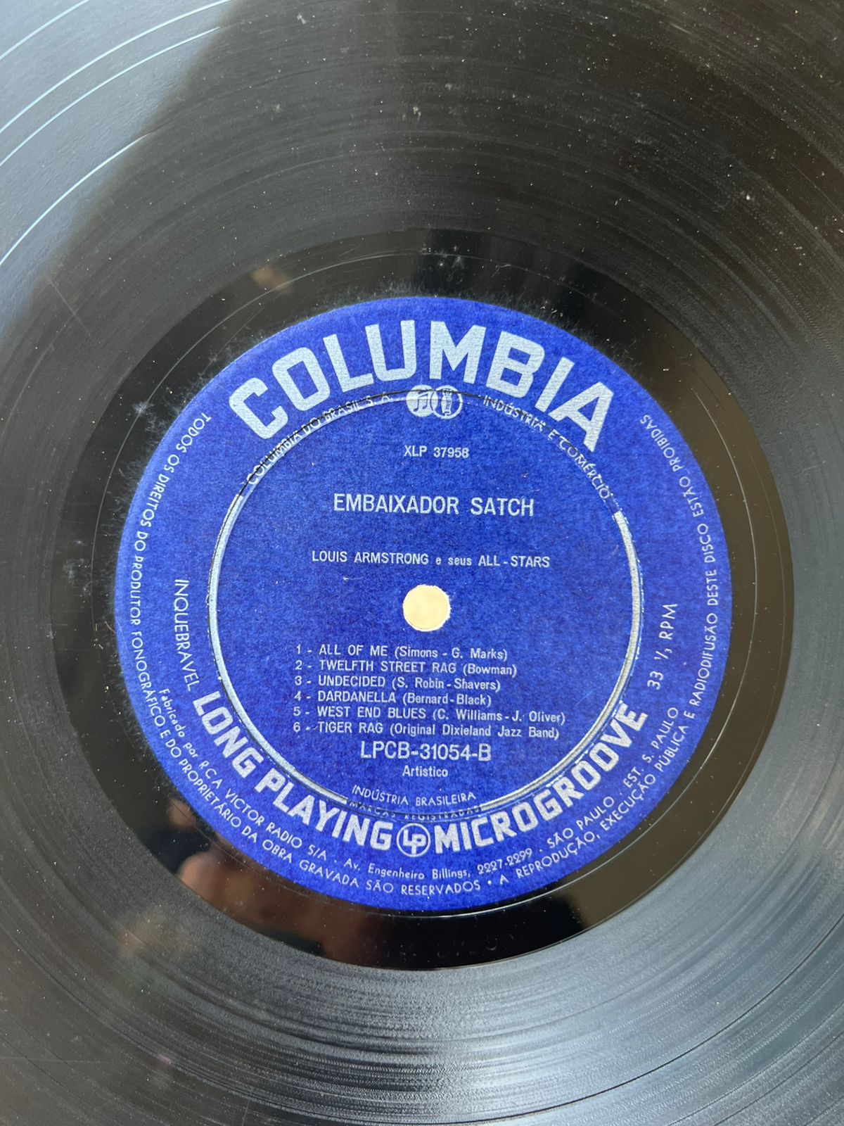 Lp Louis Armstrong E Seus All Stars Embaixador Satch 1956 (Usado)