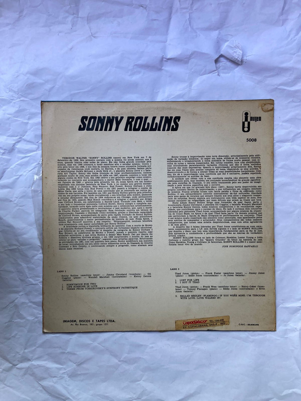 Lp Sonny Rollins 1969 (Usado)