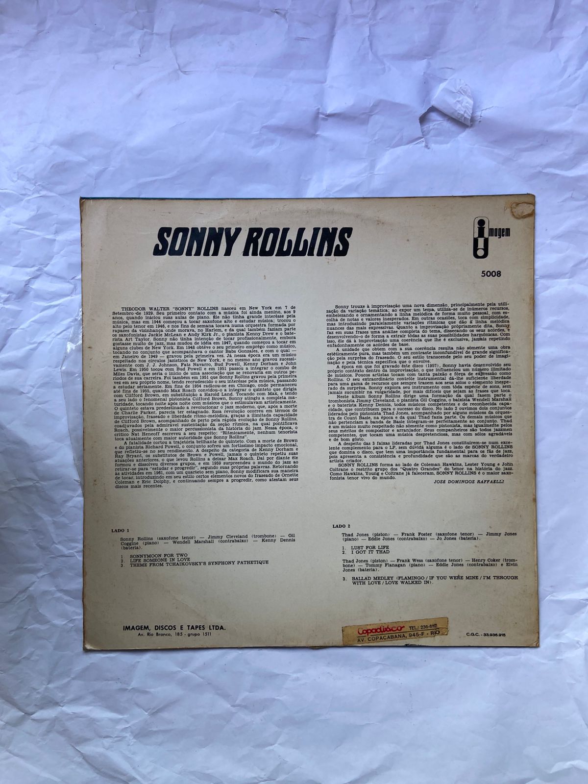 Lp Sonny Rollins 1969 (Usado)
