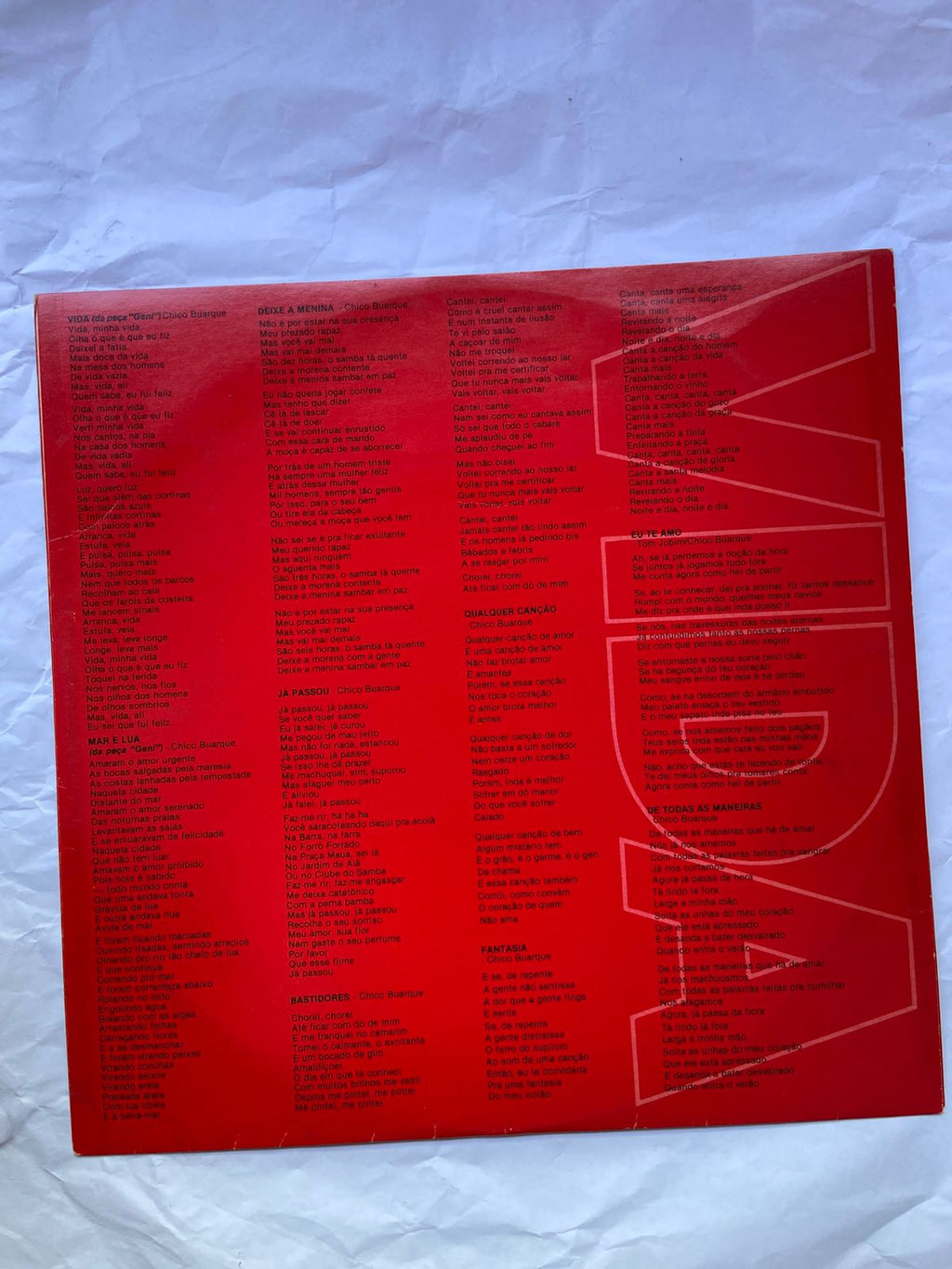 Lp Chico Buarque Vida 1980 (Usado)