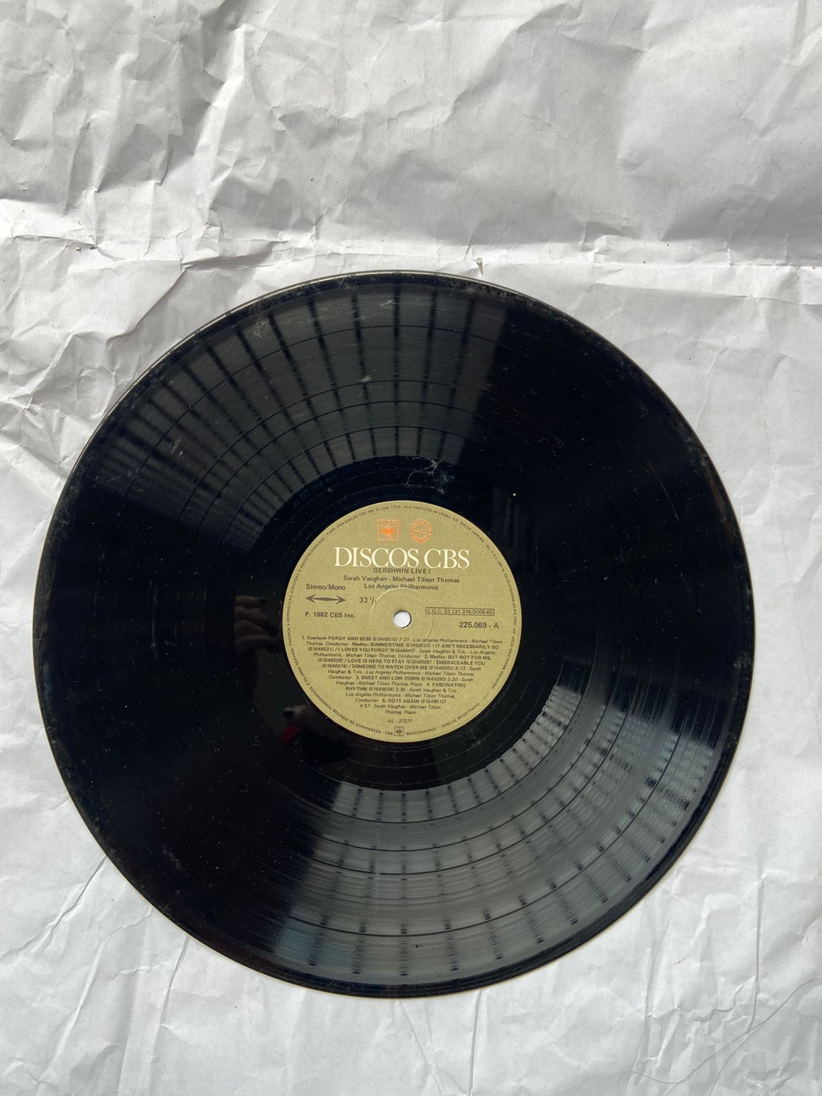 Lp Gershwin Live Michael Tilson Thomas Sarah Vaughan (Usado)
