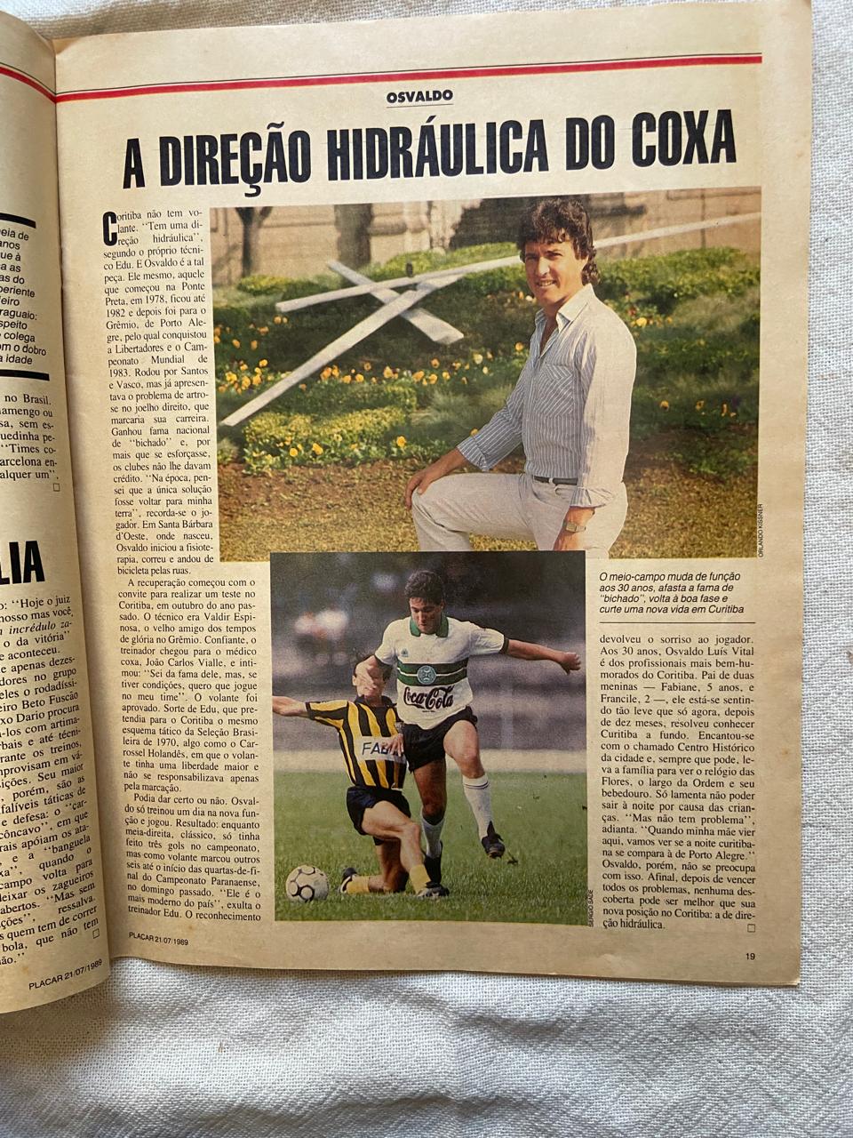 Revista Placar 21 De Julho 1989 Número 996 (Usado)