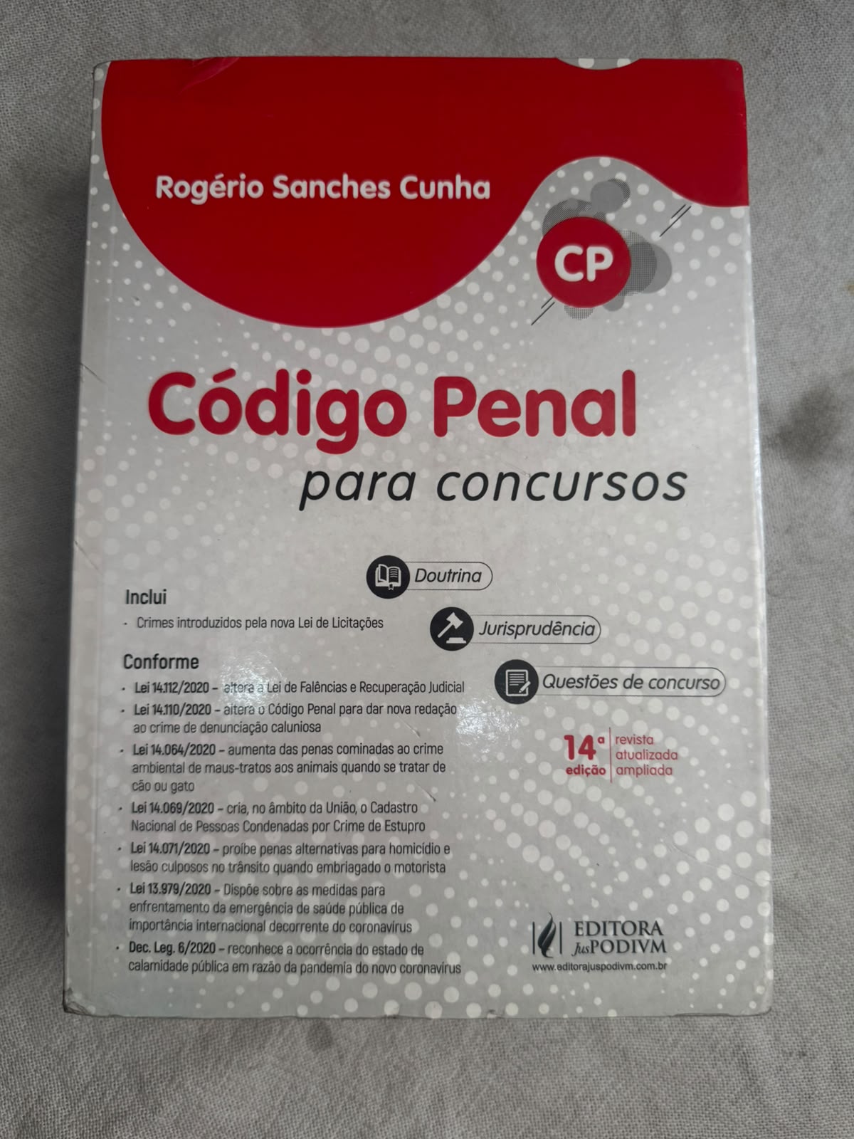 Livro Código Penal Para Concursos Rogério Sanches Cunha 14° (Usado)