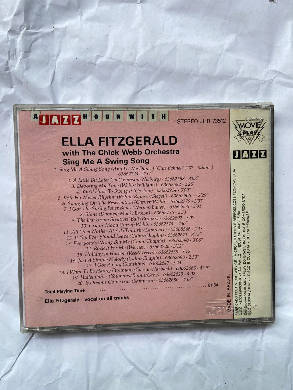 Cd Ella Fitzgerald With The Chick Webb Orchestra (Usado)