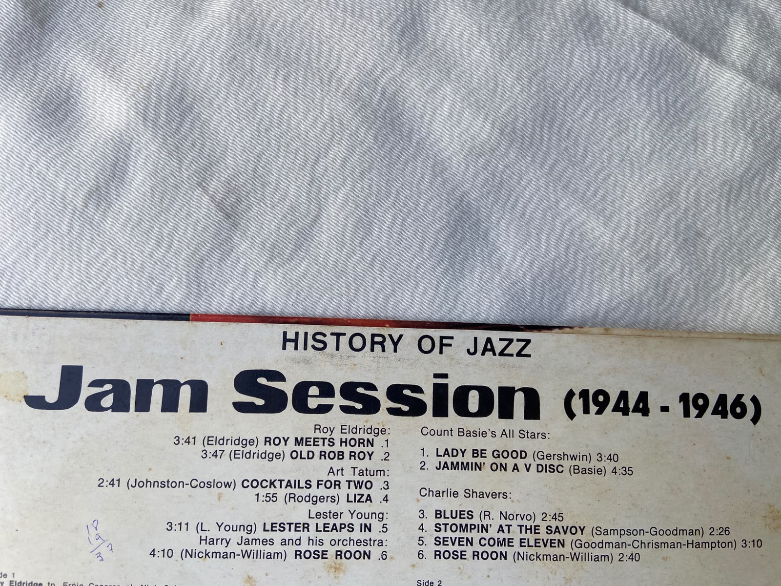Lp Jam Sessions 1944 1946 History Of Jazz 1971 (Usado)