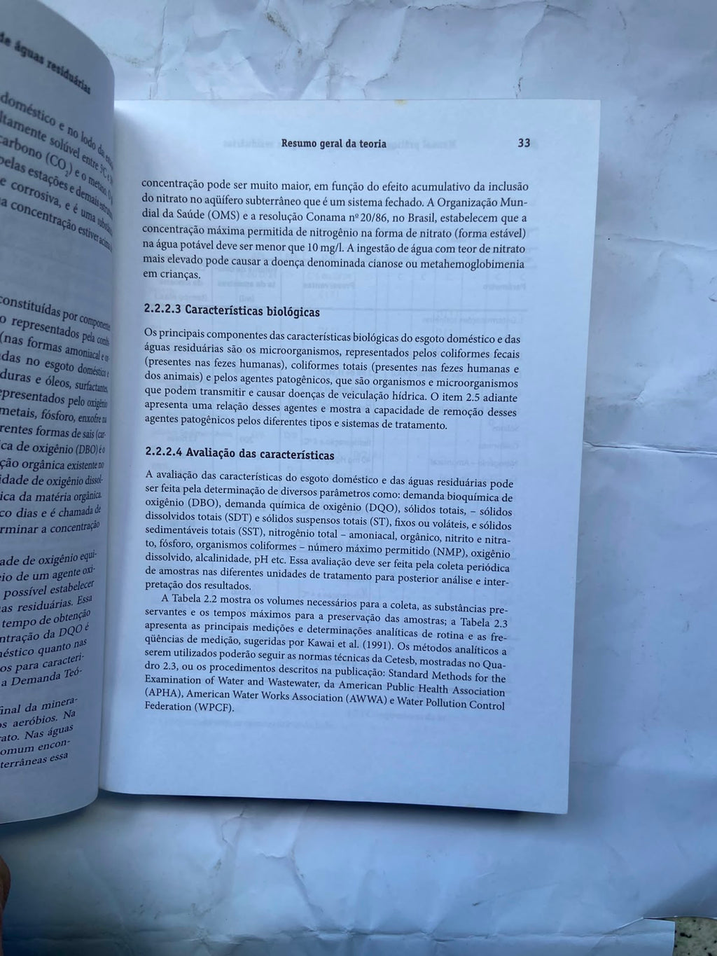 Livro Manual Prático De Tratamento De Água Residuarias 2008 (Usado)
