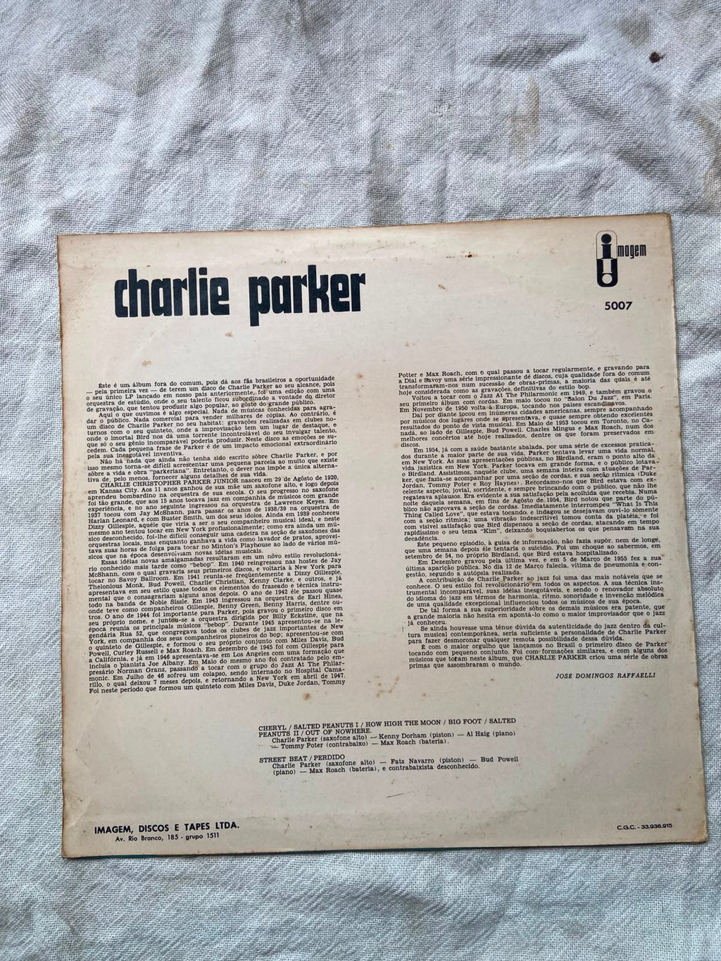 Lp Charlie Parker 1969 Volume 1 (Usado)