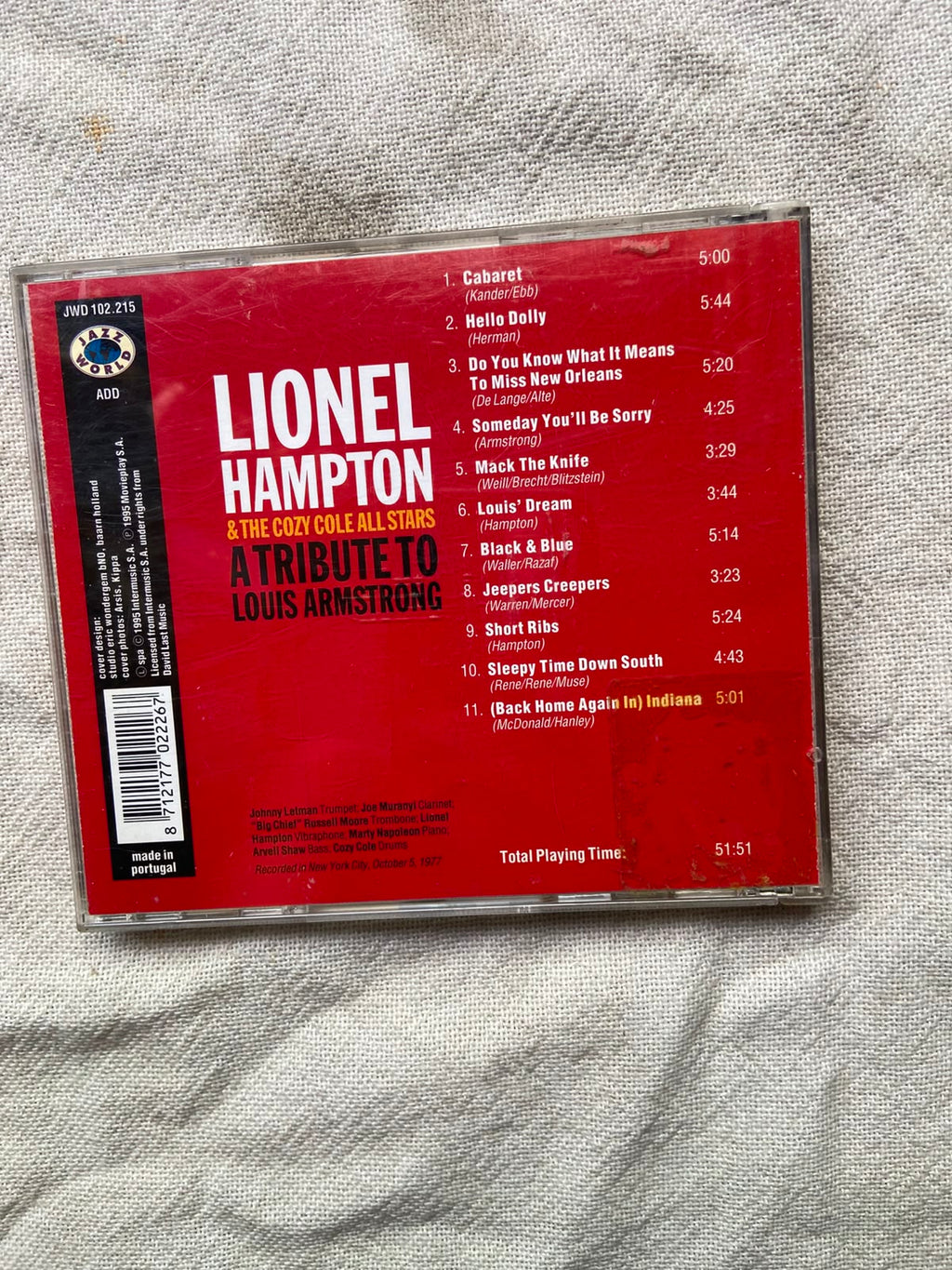 Cd Lionel Hampton E The Cozy Cole All Stars Importado (Usado)