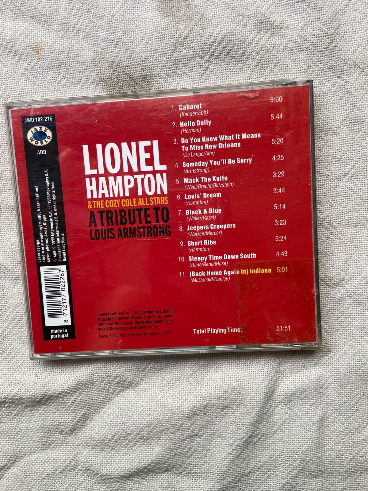 Cd Lionel Hampton E The Cozy Cole All Stars Importado (Usado)