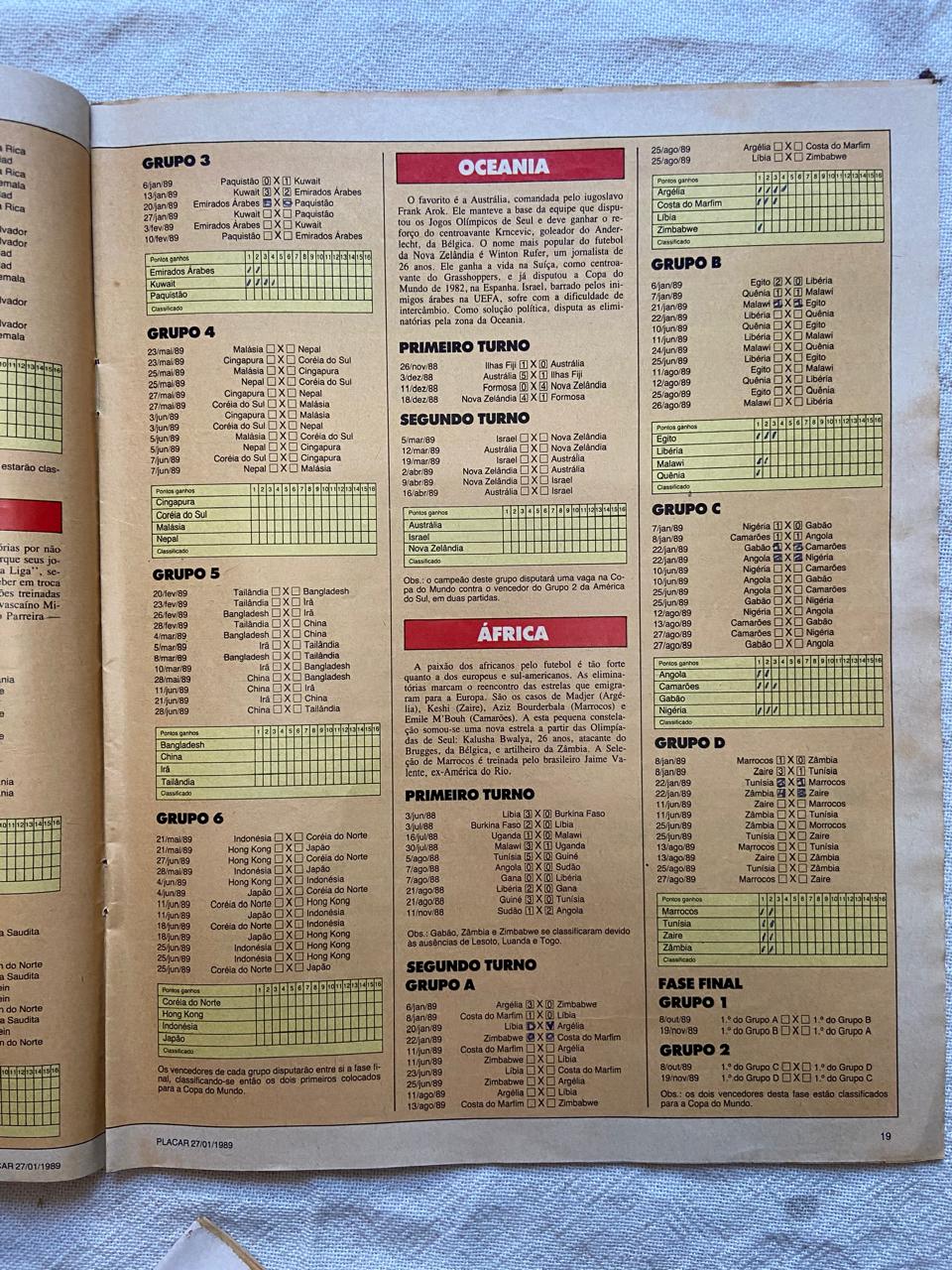 Revista Placar Mais 27 Janeiro 1989 Número 972 (Usado)