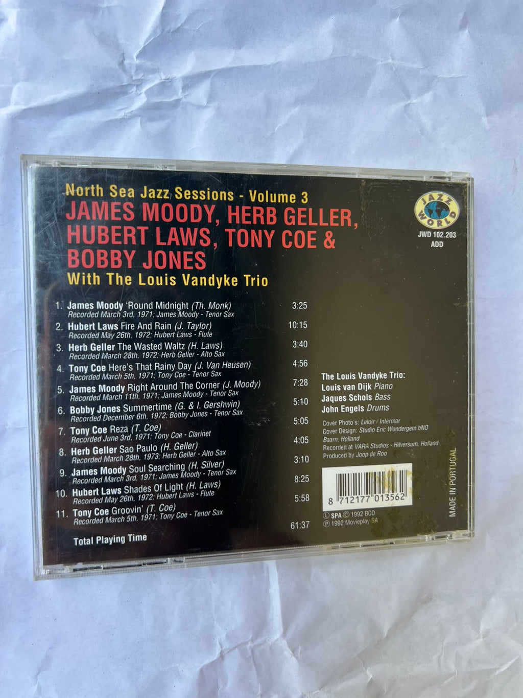 Cd North Sea Jazz Sessions Vol 3 James Moody Herb Geller (Usado)