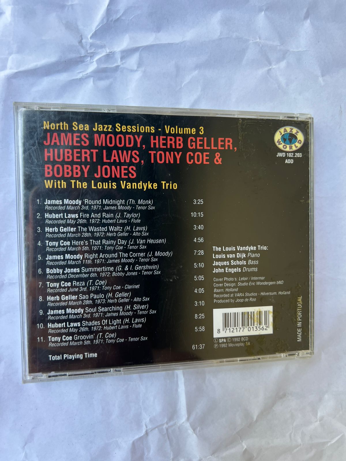 Cd North Sea Jazz Sessions Vol 3 James Moody Herb Geller (Usado)