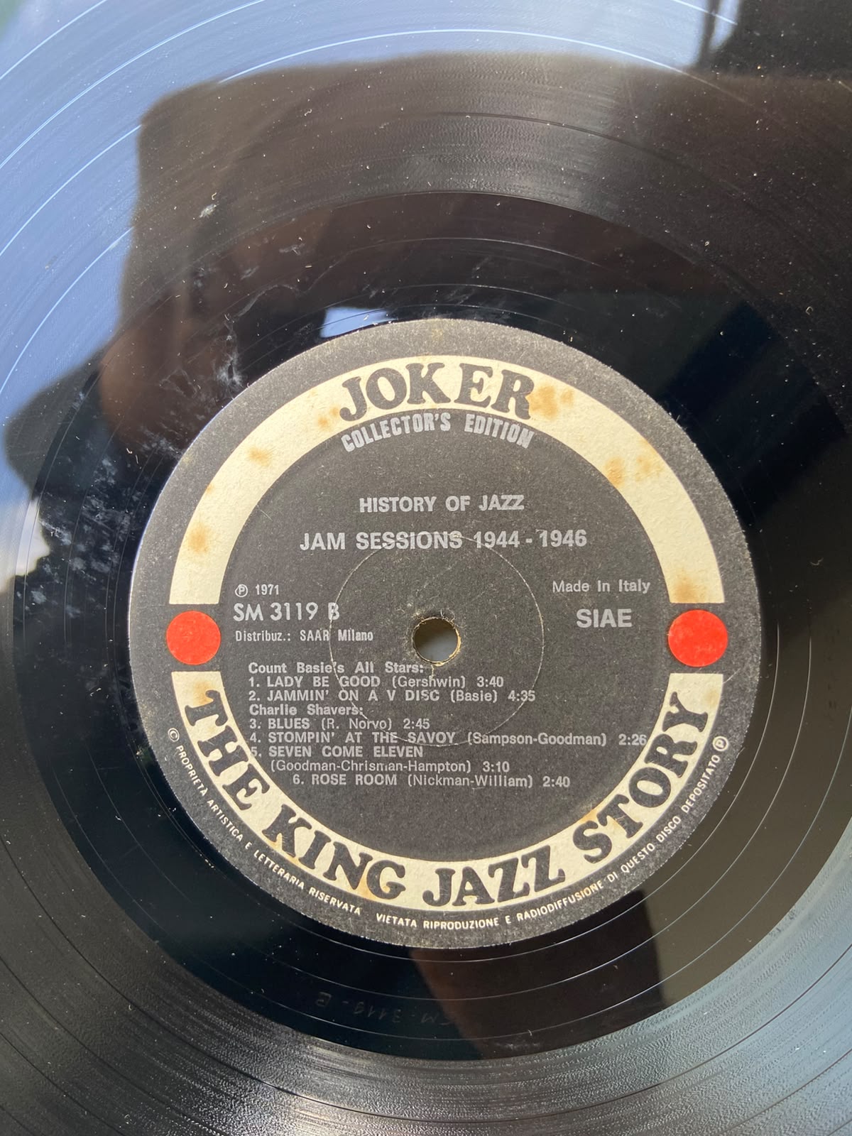 Lp Jam Sessions 1944 1946 History Of Jazz 1971 (Usado)
