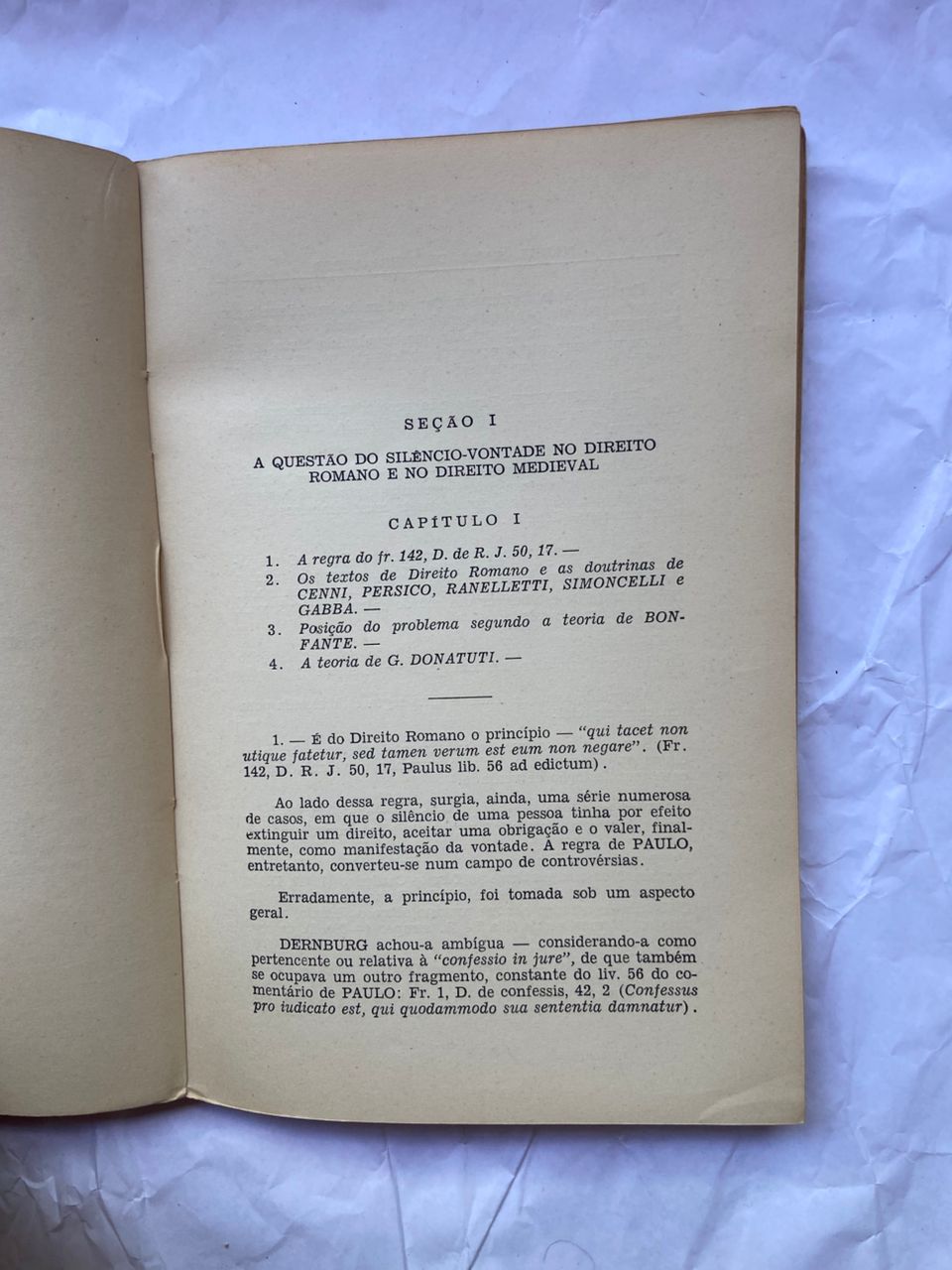 Livro O Silêncio Como Manifestação Da Vontade 3 Edição 1961 (Usado)