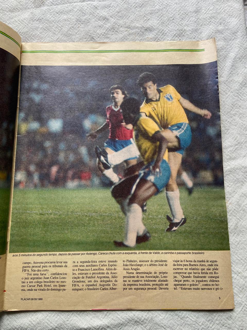 Revista Placar Edição Especial 8 Setembro 1989 N 1004 com post (Usado)